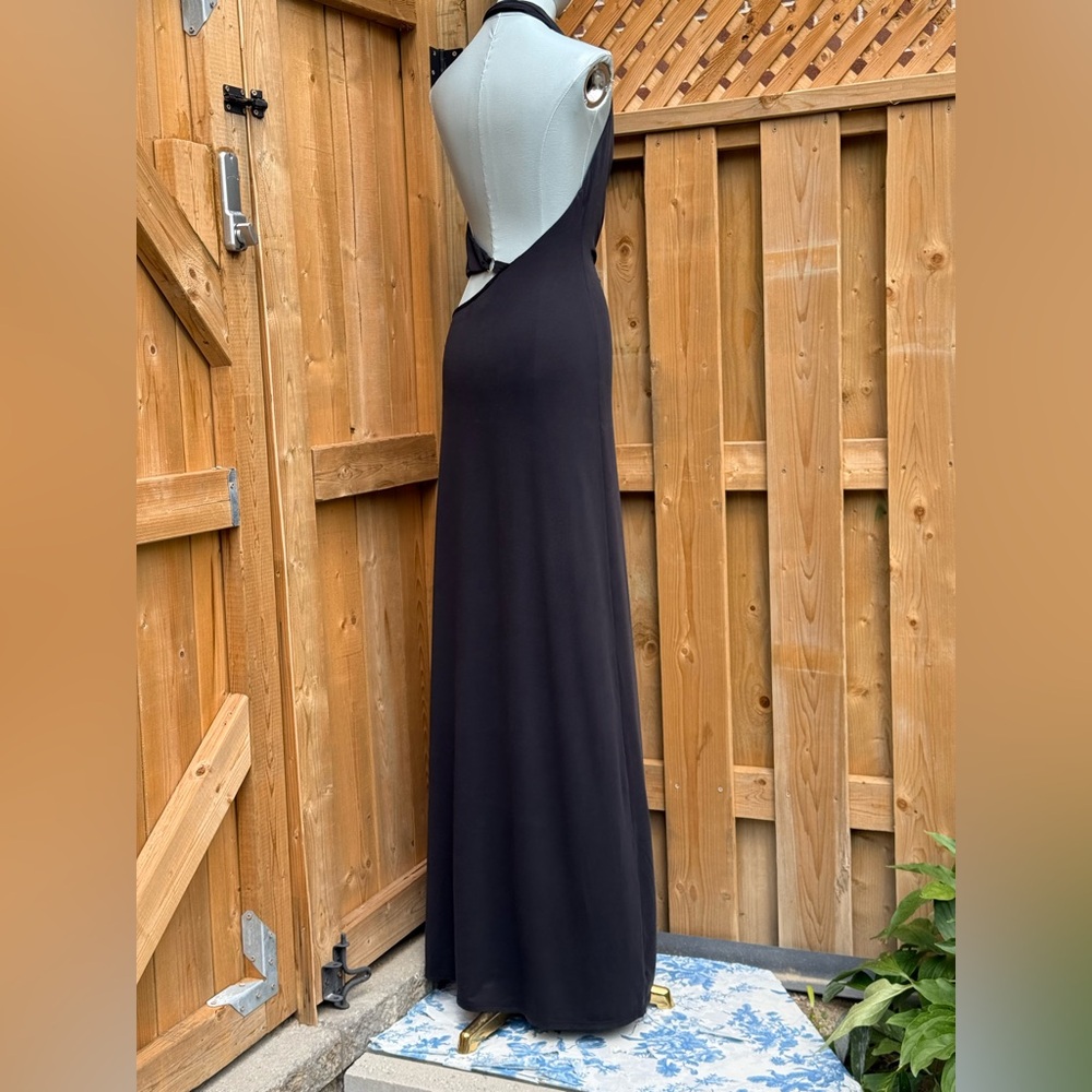 🆕 MISHA COLLECTION 🧿 NWOT The Devon Maxi Dress, Black Cupro-Jersey, Sz M US6 - Picture 8 of 16